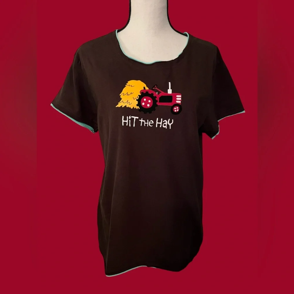 Women’s Pajama Top, Hit The Hay, Size Medium - Picture 11 of 11